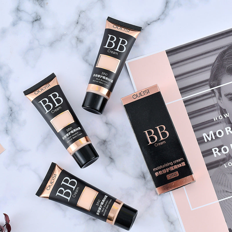 Oulis bb cream concealer foundation cream 3 colors optional moisturizing nude makeup liquid foundation Bibi cream foundation cream female