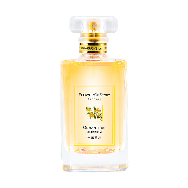 Flower Story Osmanthus Perfume for Women Light Fragrance Long-lasting Student Natural Fresh 45ml Factory Wholesale One Piece Dropshipping 