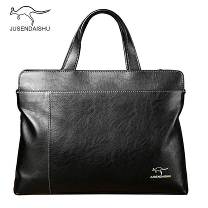 Giant Sen Kangaroo Handbag Men Business Bag Single Shoulder Messenger Bag Handheld Briefcase Men's Bag Men's Soft Leather Handbag 