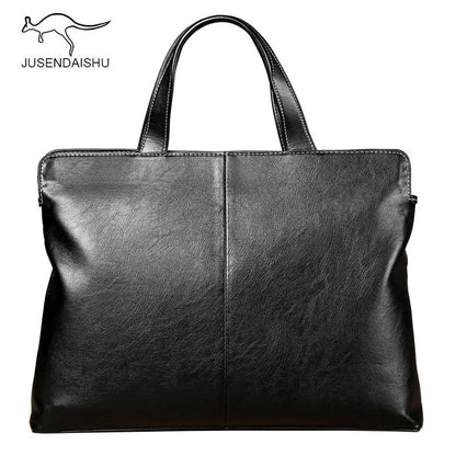 Giant Sen Kangaroo Handbag Men Business Bag Single Shoulder Messenger Bag Handheld Briefcase Men's Bag Men's Soft Leather Handbag 