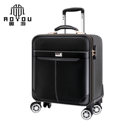 Guangzhou factory direct supply genuine leather suitcase pure cowhide trolley case men's travel bags boss suitcase universal wheel