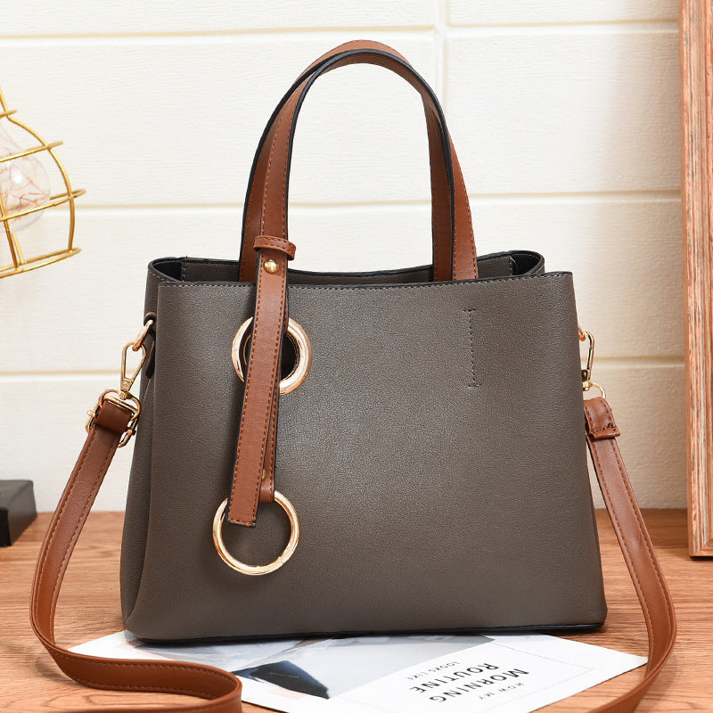 Women's bags 2024 autumn and winter new fashion Korean women's bags bucket bag shoulder bag messenger bag one piece 