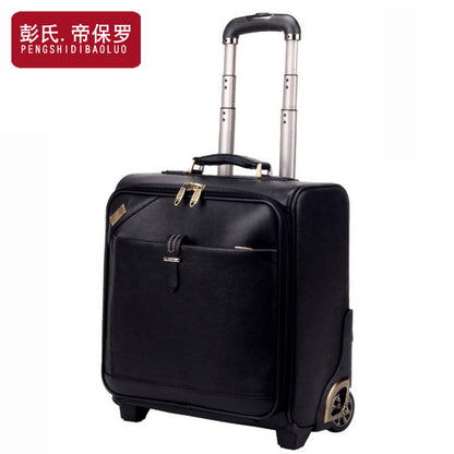 Paul leather trolley case universal wheel cowhide suitcase men's password leather case business boarding case factory direct supply 