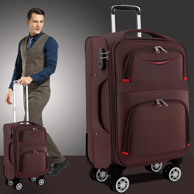 Factory direct supply Oxford cloth trolley case canvas suitcase travel case men's trolley case universal wheel men's luggage 