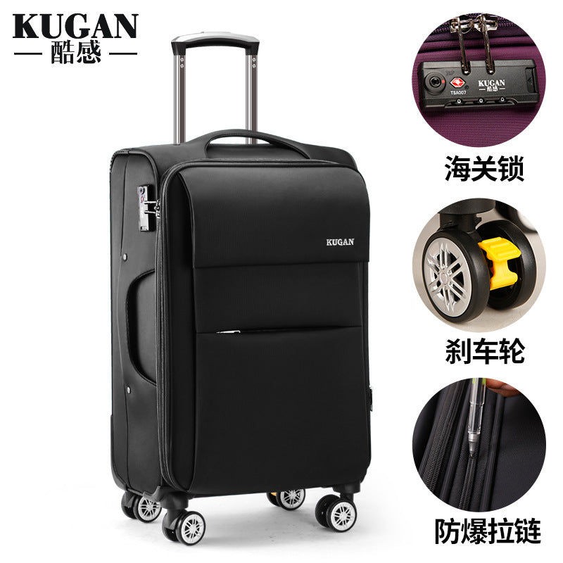 Business suitcase for women 20 inch boarding suitcase canvas box universal wheel 28 inch Oxford cloth box large trolley case for men 