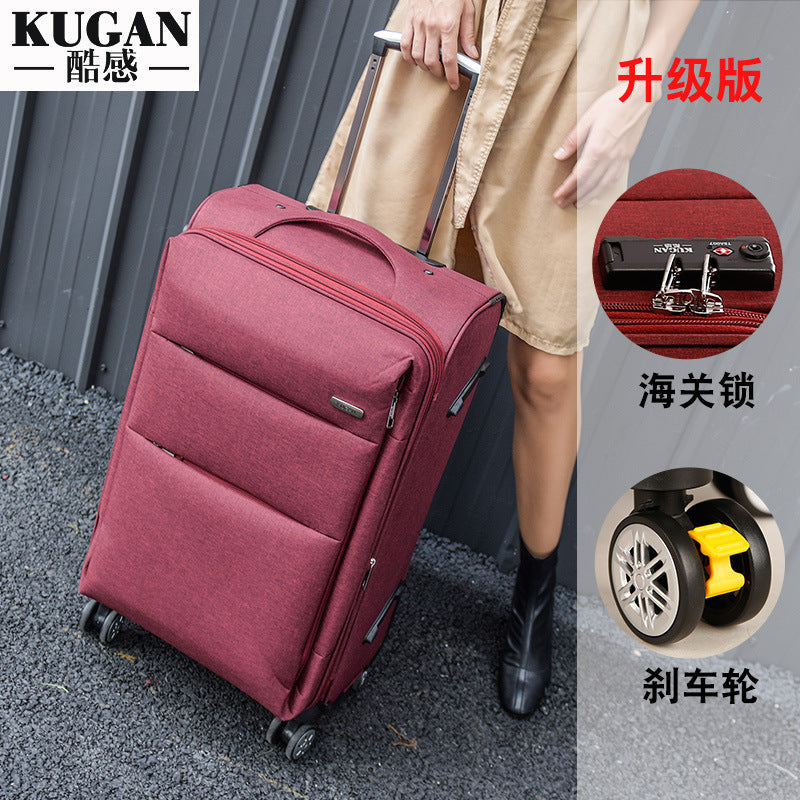 26 inch trolley case for women small lightweight universal wheel men's Oxford cloth suitcase 20 inch boarding case business travel bags