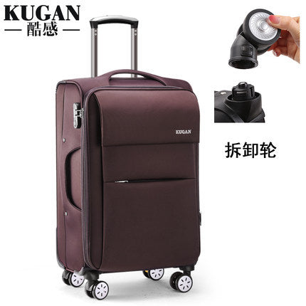 Rechargeable USB suitcase trolley case for women and men with customs lock travel case universal wheel Oxford cloth suitcase boarding case 