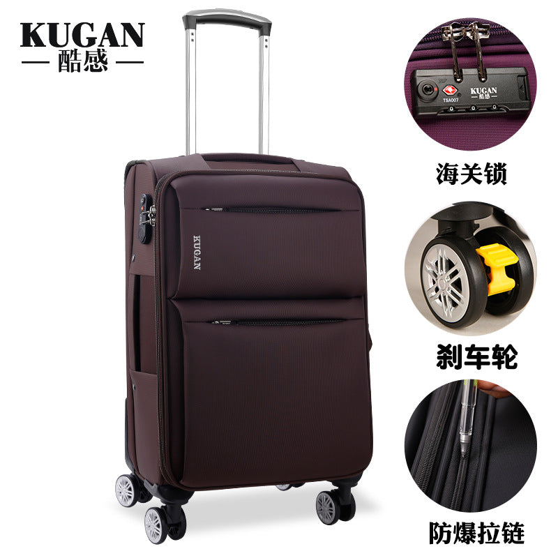 Business Oxford cloth suitcase universal wheel suitcase men and women leather suitcase student trolley case canvas password bag 