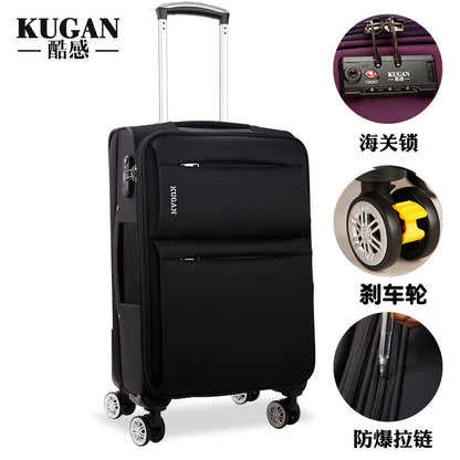 Business Oxford cloth suitcase universal wheel suitcase men and women leather suitcase student trolley case canvas password bag 