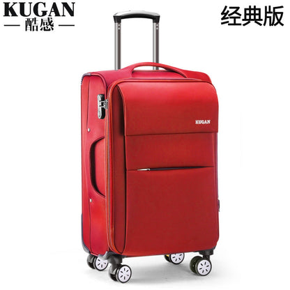 Business suitcase for women 20 inch boarding suitcase canvas box universal wheel 28 inch Oxford cloth box large trolley case for men 