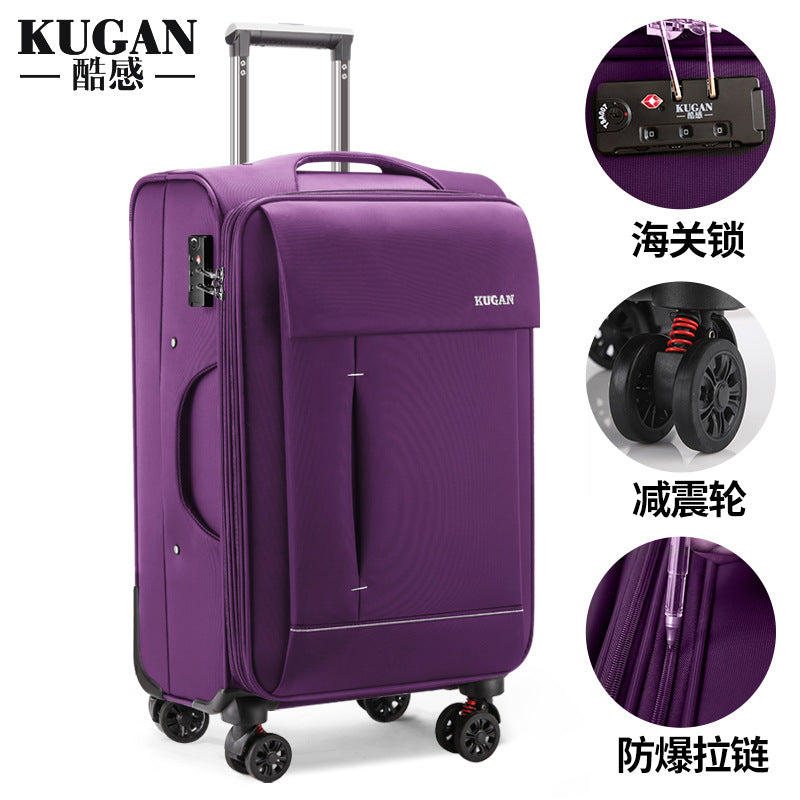 Fashion trolley case soft case universal wheel canvas suitcase men's oxford cloth business suitcase women's password box