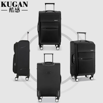 Rechargeable USB suitcase trolley case for women and men with customs lock travel case universal wheel Oxford cloth suitcase boarding case 