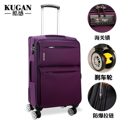 Business Oxford cloth suitcase universal wheel suitcase men and women leather suitcase student trolley case canvas password bag 