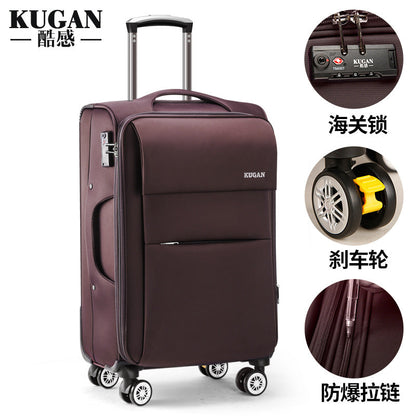 Business suitcase for women 20 inch boarding suitcase canvas box universal wheel 28 inch Oxford cloth box large trolley case for men 