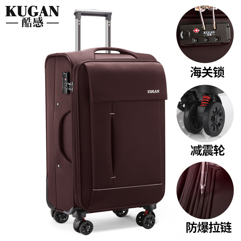 Fashion trolley case soft case universal wheel canvas suitcase men's oxford cloth business suitcase women's password box