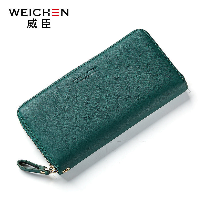 foreveryoung ladies wallet long zipper mobile phone bag fashion simple clutch bag pu coin purse wholesale 