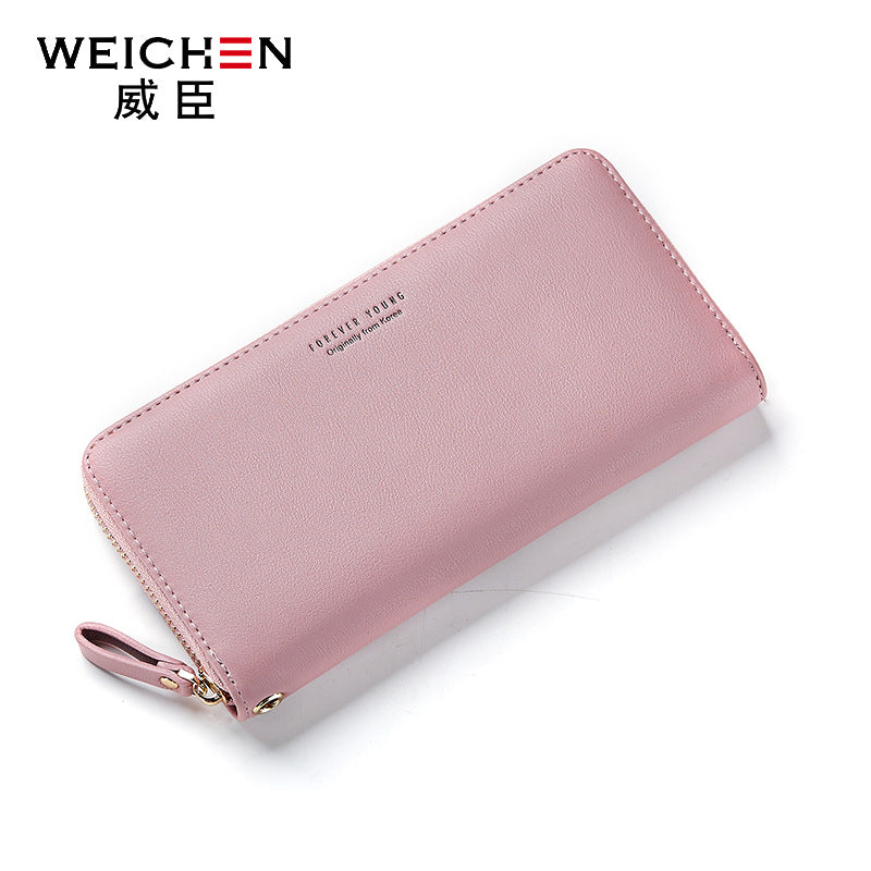 foreveryoung ladies wallet long zipper mobile phone bag fashion simple clutch bag pu coin purse wholesale 