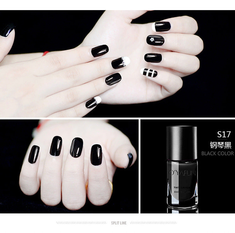 Ou Yafei no-bake water-based nail polish nude color peelable nail polish glue odorless wine red Morandi color