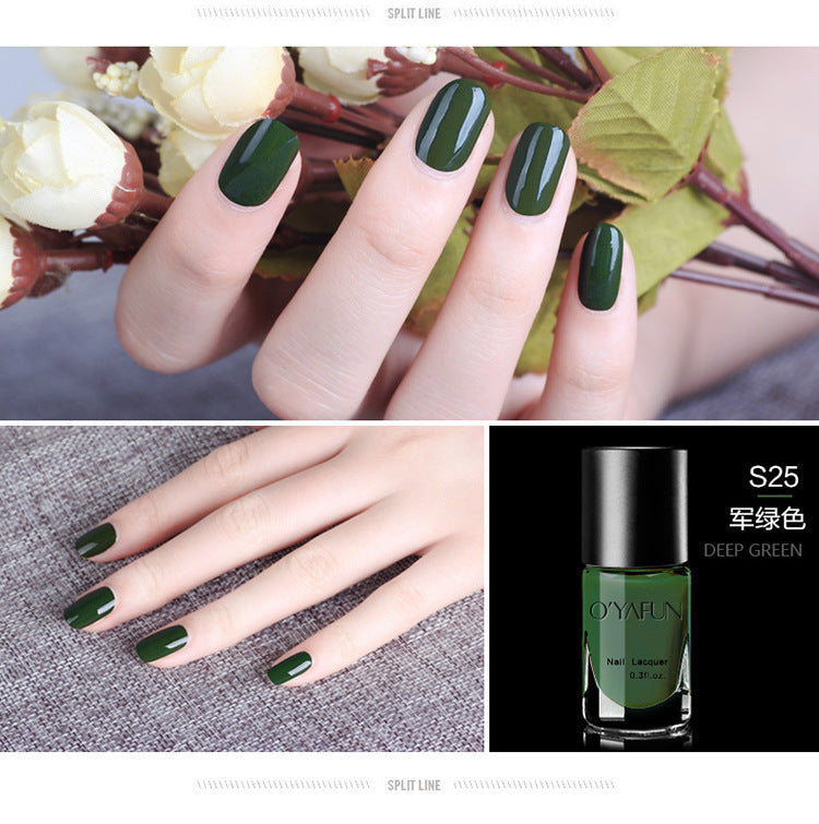 Ou Yafei no-bake water-based nail polish nude color peelable nail polish glue odorless wine red Morandi color