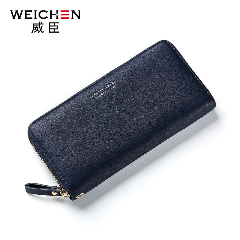 foreveryoung ladies wallet long zipper mobile phone bag fashion simple clutch bag pu coin purse wholesale 