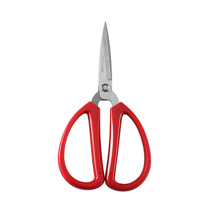 YJ023 stainless steel scissors red handle No. 3 handmade office household scissors soft handle civilian scissors art office scissors