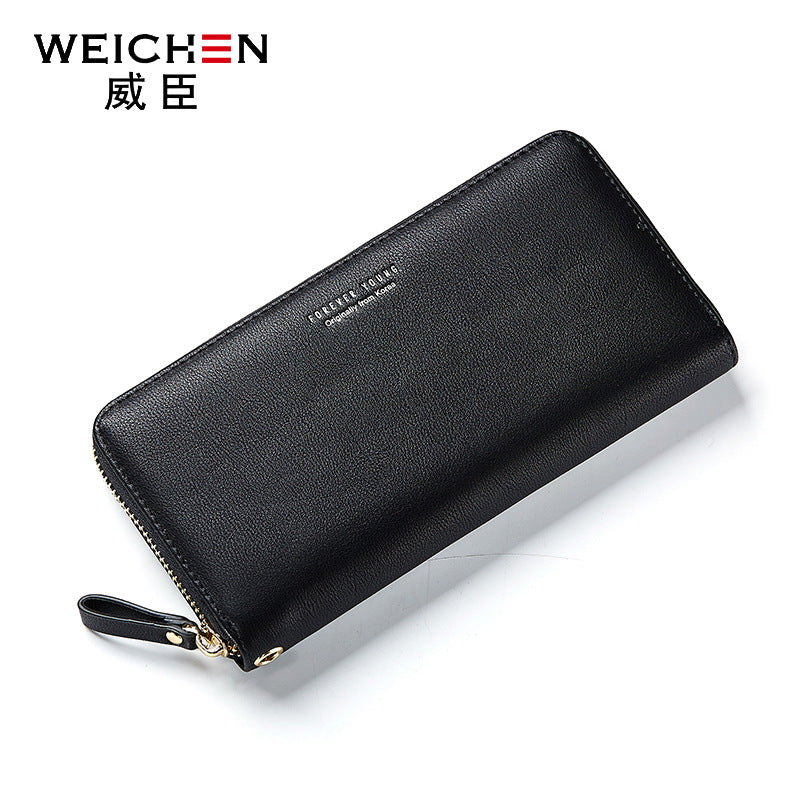 foreveryoung ladies wallet long zipper mobile phone bag fashion simple clutch bag pu coin purse wholesale 