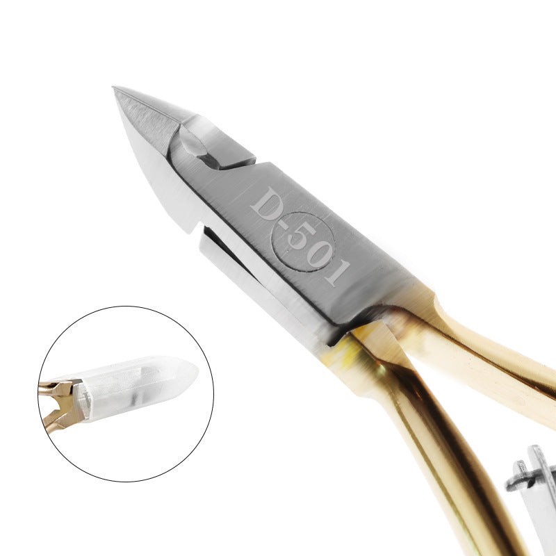 Nail art dead skin scissors dead skin barbs nail clippers scissors gold stainless steel nail art tools cross-border