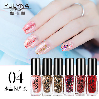 YULYNA/Yulinna 6 bottles of oily non-peelable and non-fading nail polish set 