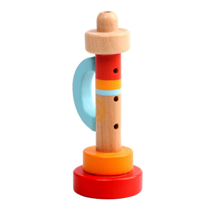 Cross-border children's wooden cartoon large trumpet Orff musical instrument baby fun kindergarten early education educational toy