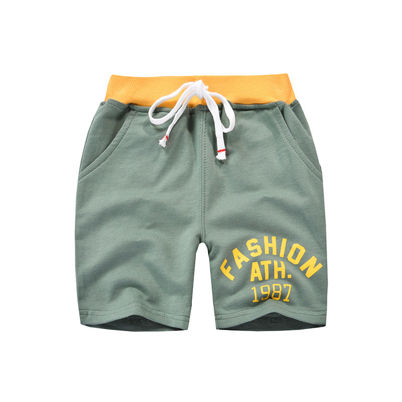 2024 new summer children's shorts mid-length pants Korean style sports pants 5-point pants boys girls baby one piece delivery