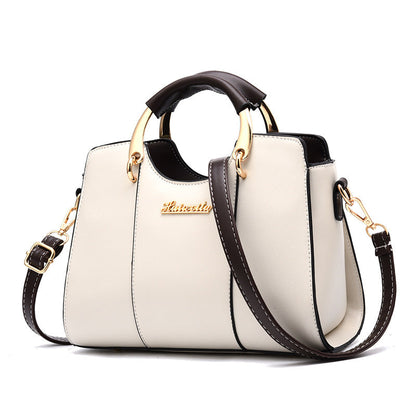 New 2024 solid color patent leather trendy fashion new autumn and winter crossbody shoulder handbag female chain bag one piece 