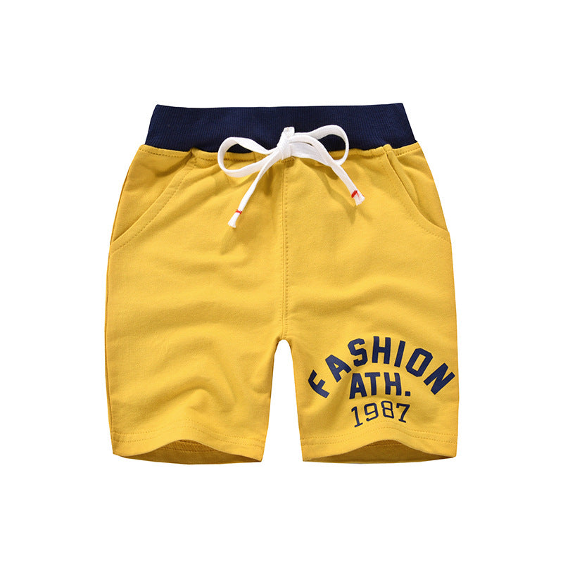 2024 new summer children's shorts mid-length pants Korean style sports pants 5-point pants boys girls baby one piece delivery