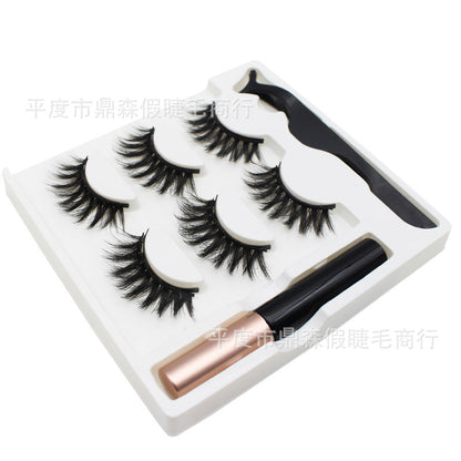 DINGSEN cross-border stable supply magnetic eyelashes set 3 pairs of magnetic eyeliner styles multiple eyelashes