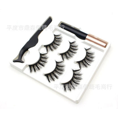 DINGSEN cross-border stable supply magnetic eyelashes set 3 pairs of magnetic eyeliner styles multiple eyelashes