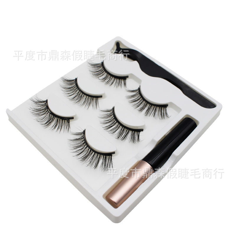 DINGSEN cross-border stable supply magnetic eyelashes set 3 pairs of magnetic eyeliner styles multiple eyelashes