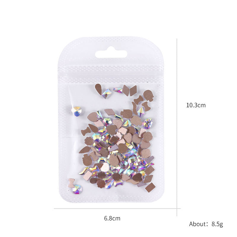 Nail rhinestones 100 pieces nail accessories aurora diamonds phantom shaped diamonds New York storm diamonds hot bottom diamonds wholesale