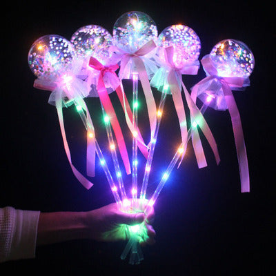 New luminous flash fairy stick flash stick children's luminous toys stall drainage wave ball star air ball magic wand