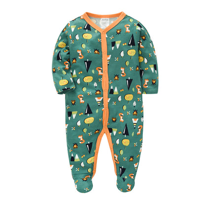 Autumn baby clothes, cartoon baby romper, long-sleeved casual baby jumpsuit, cross-border manufacturers