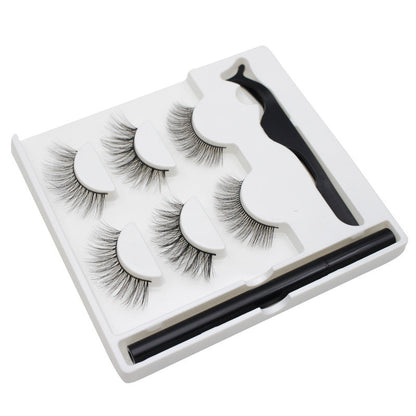 DINGSEN Sticky Eyeliner Set False Eyelashes Thick Natural Eyelashes