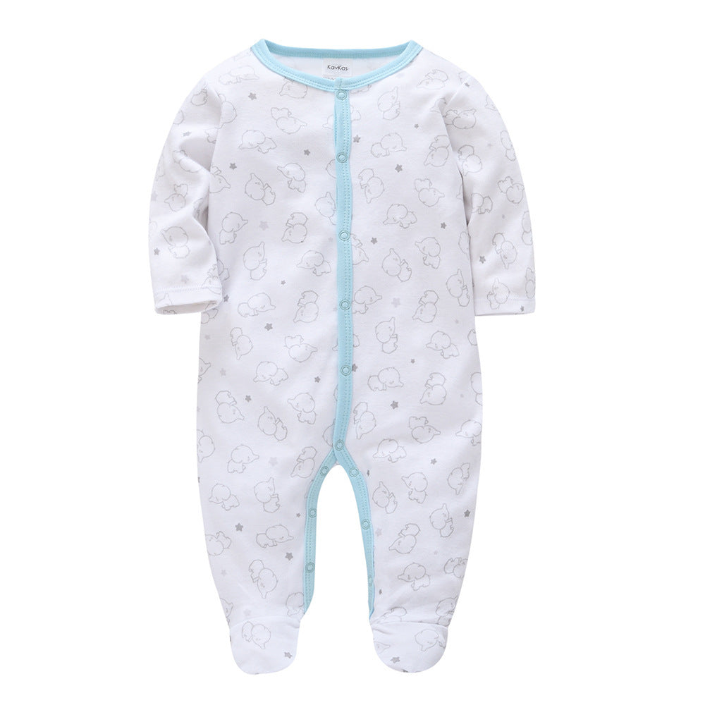 Infant and toddler clothing baby2024 autumn new long-sleeved cartoon newborn clothes baby jumpsuit