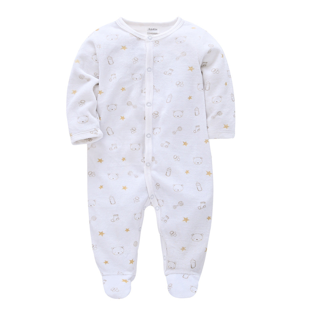 Autumn baby clothes, cartoon baby romper, long-sleeved casual baby jumpsuit, cross-border manufacturers