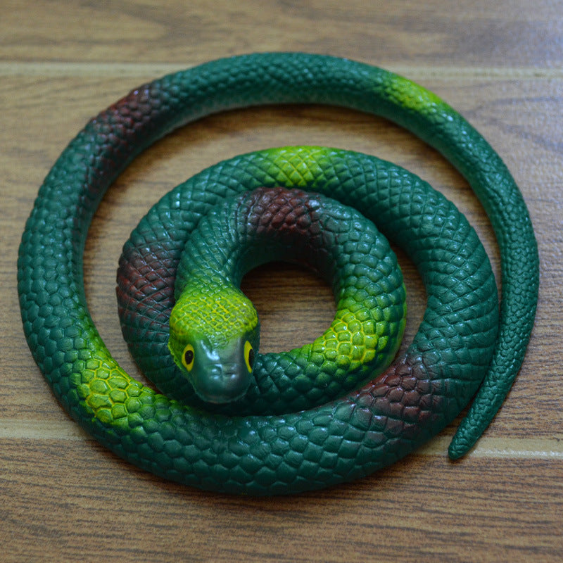 Rubber Snake 75cm Toy Snake Hot Selling Simulation Tricky Scary Toy Creative Soft Rubber Snake Toy Lizard