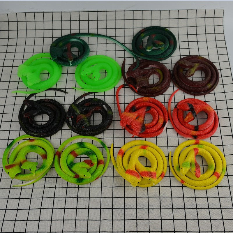 Factory direct sales of environmentally friendly trick snakes, weird simulation soft rubber snakes, new and unique toys, fake snakes, rubber snakes