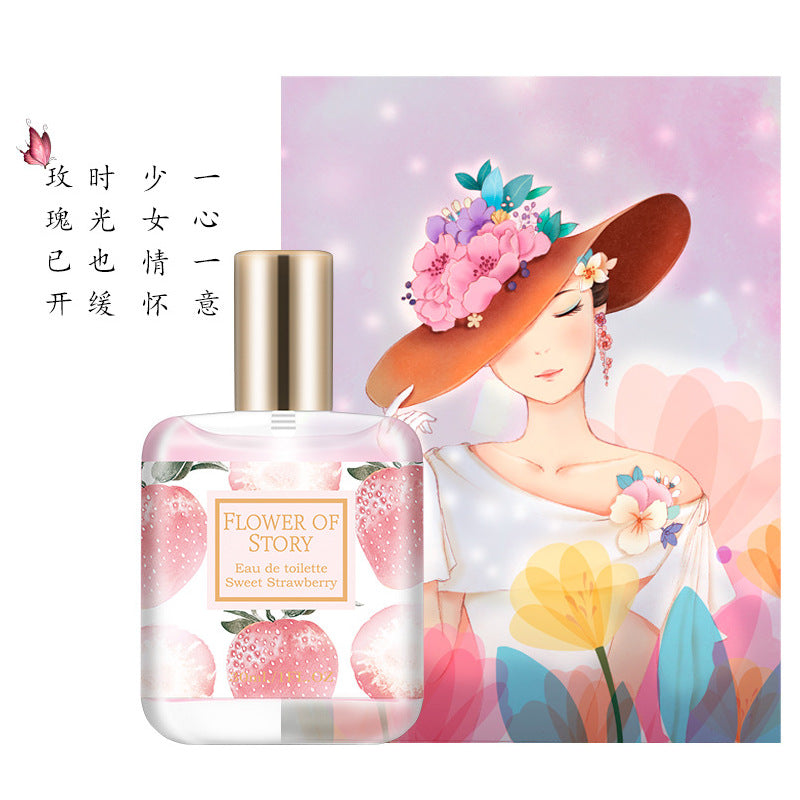 Internet celebrity live broadcast hit flower story girl student women's perfume long-lasting light fragrance fresh osmanthus light fragrance 30ml 