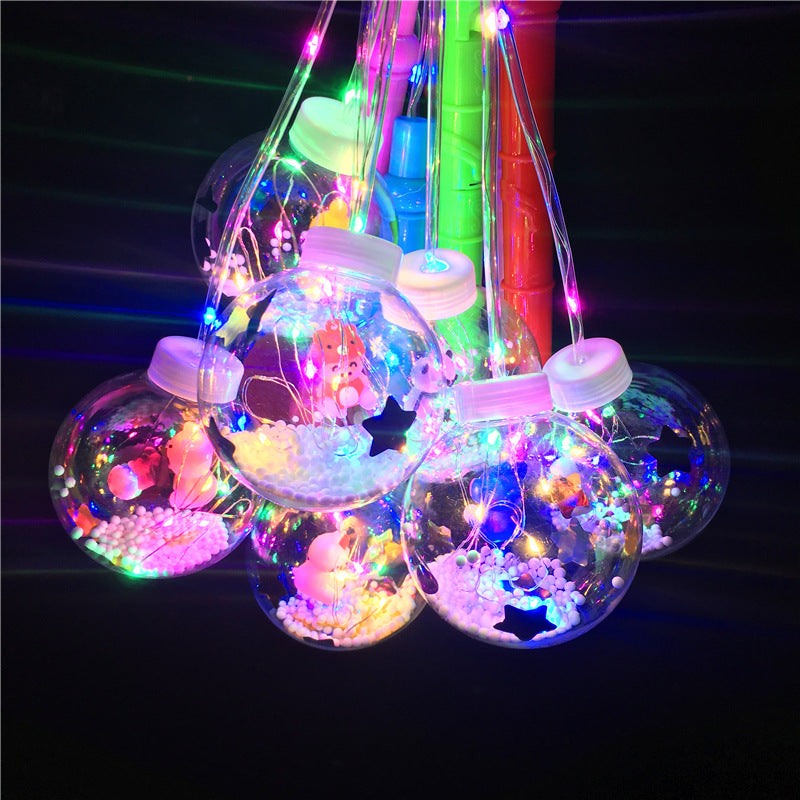 New cartoon luminous portable ball transparent flash portable lantern three-speed multiple stall square toys