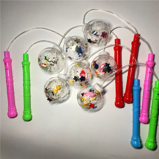 Hot selling luminous ball colorful flash portable cartoon star ball fairy stick children's toys wholesale