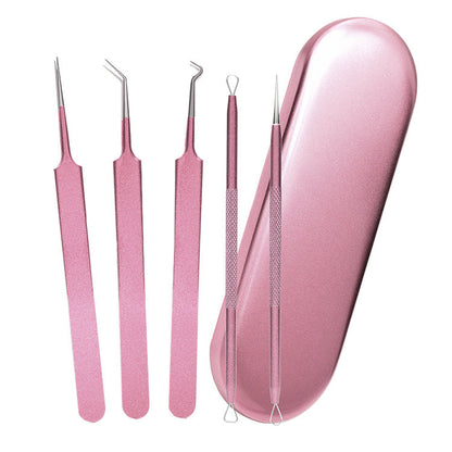 Factory direct supply cell clip set stainless steel acne tool acne needle 5-piece set acne needle blackhead removal tool