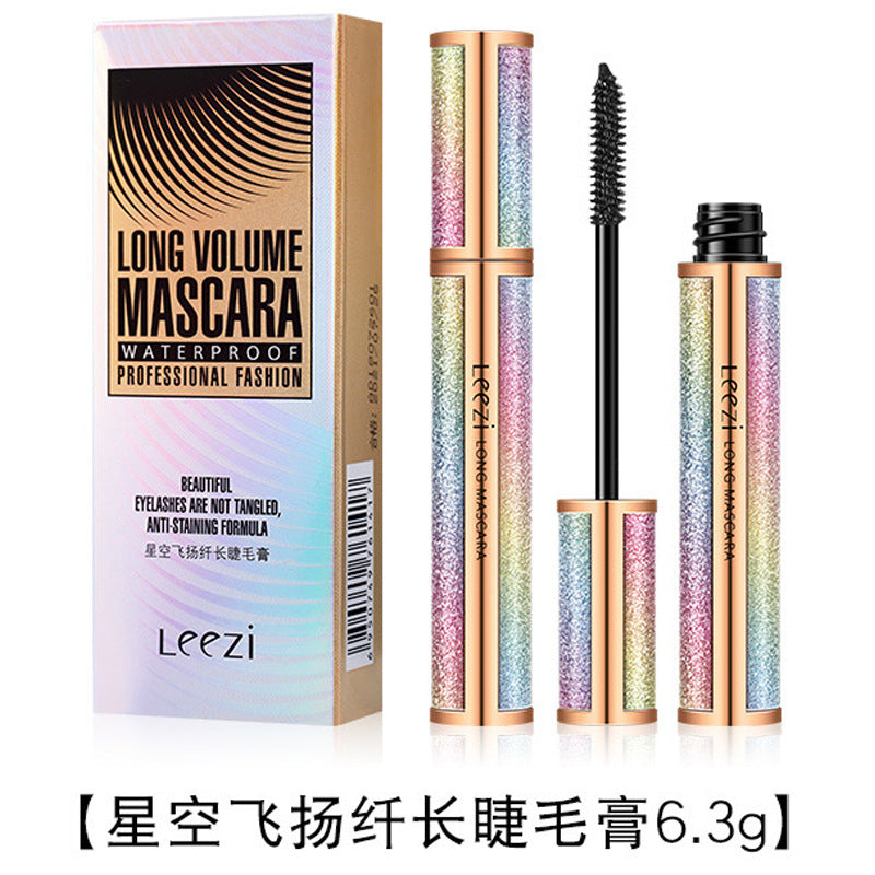 The same style as the Internet celebrity Liz Starry Sky 4D Lengthening Mascara is thick and curled, waterproof and sweat-proof, and will not fade or fade color makeup