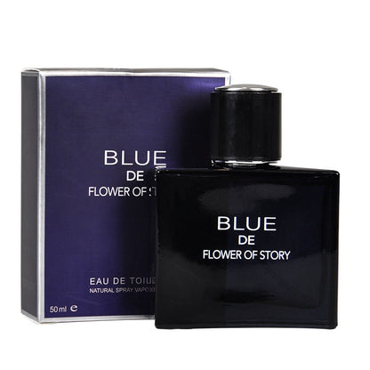 Internet celebrity hit blue men's perfume fresh and lasting fragrance cologne light fragrance 50ml factory direct sales wholesale 