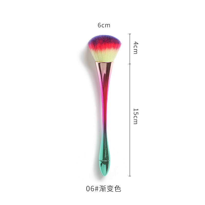 Nail dust brush pink rose flower shaped brush multifunctional nail trimming cleaning brush loose powder brush blush brush